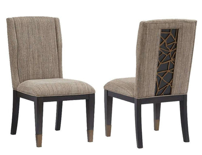 Henry & Mason - Stellan Upholstered Host Side Chair in Nocturn Black & Coventry Grey (Set of 2) - AFA00537 view 1