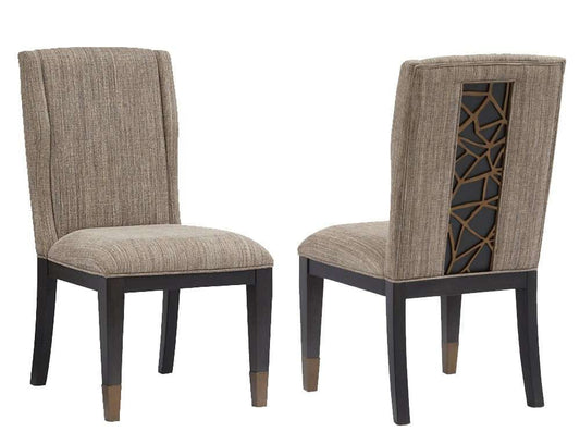 Henry & Mason - Stellan Upholstered Host Side Chair in Nocturn Black & Coventry Grey (Set of 2) - AFA00537 view 1