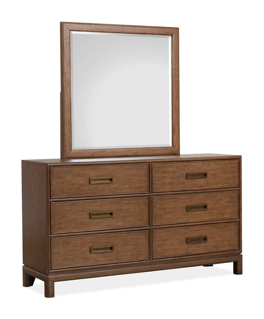 Henry & Mason  -  Stonecrest Russet Double Drawer Dresser With Landscape Mirror  - AFA01237 view 1