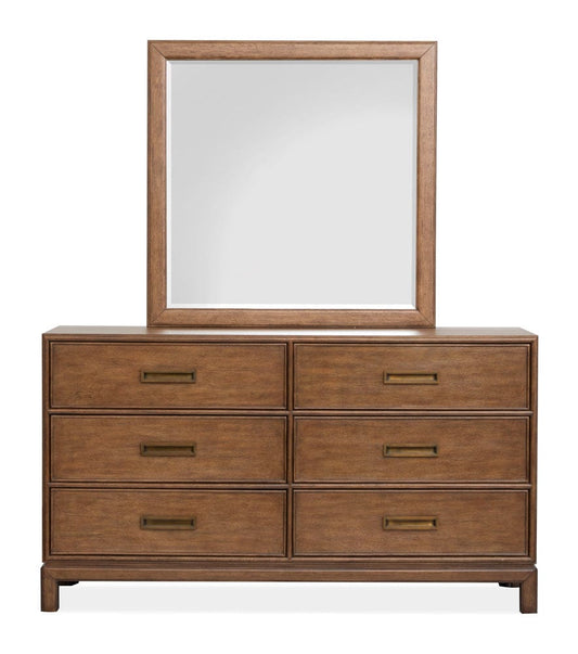 Henry & Mason  -  Stonecrest Russet Double Drawer Dresser With Landscape Mirror  - AFA01237 view 2
