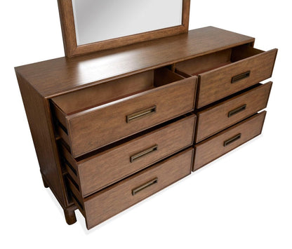 Henry & Mason  -  Stonecrest Russet Double Drawer Dresser With Landscape Mirror  - AFA01237 view 9