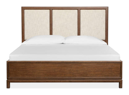 Henry & Mason  -  Stonecrest Russet Queen Upholstered Panel Bed  - AFA01245 view 2