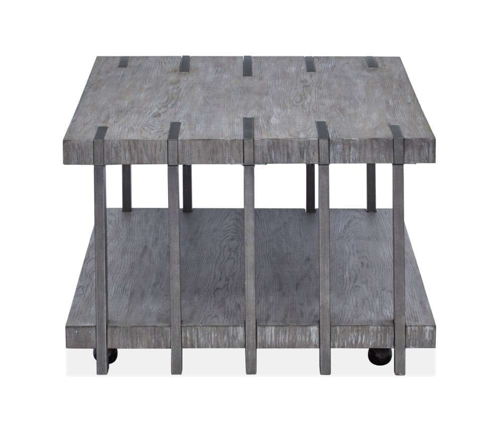 Henry & Mason - Stonevale Rectangular Cocktail Table with Casters in Weathered Gravel - AFA00236 view 3