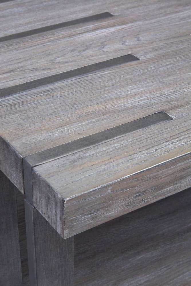 Henry & Mason - Stonevale Rectangular Cocktail Table with Casters in Weathered Gravel - AFA00236 view 4