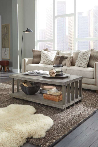 Henry & Mason - Stonevale Rectangular Cocktail Table with Casters in Weathered Gravel - AFA00236 view 5