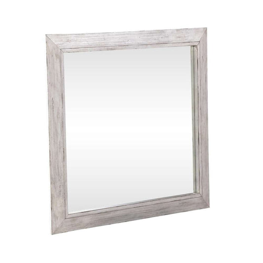 Henry & Mason - Stream Side Mirror in Riverstone White & Tobacco - AFA01873 view 1