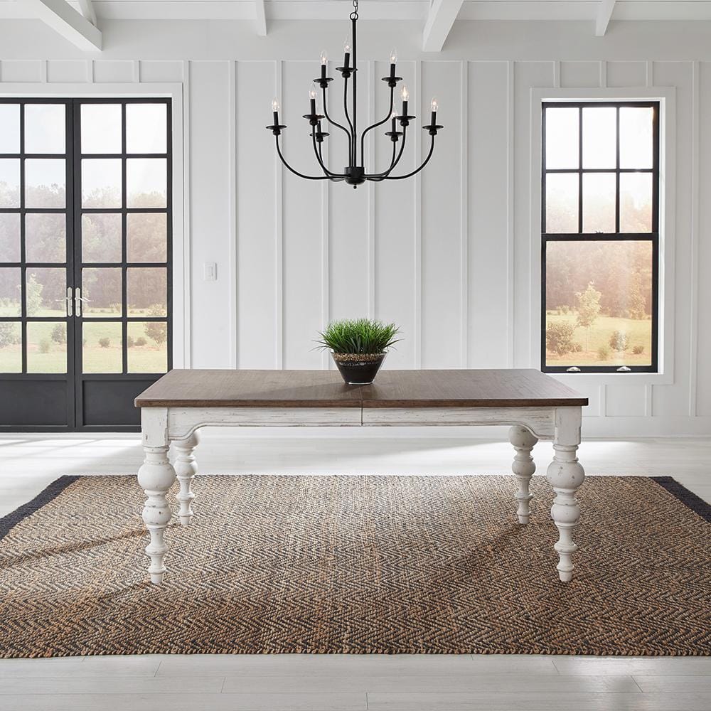 Henry & Mason - Stream Side Rectangular Leg Table in Riverstone White & Tobacco - AFA01926 view 2