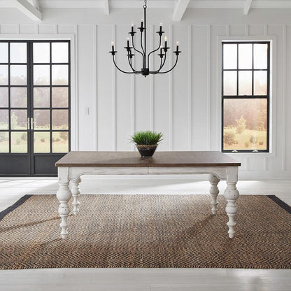 Henry & Mason - Stream Side Rectangular Leg Table in Riverstone White & Tobacco - AFA01926 view 2