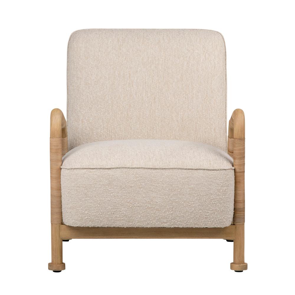 Henry & Mason - Sylvester Ratan Wrapped Mindi Wood Occasional Chair in Ivory Performance Fabric - DV7121 veiw 2
