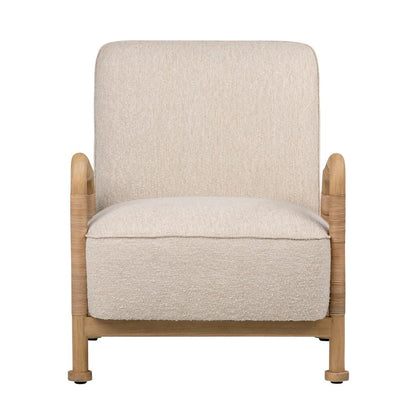 Henry & Mason - Sylvester Ratan Wrapped Mindi Wood Occasional Chair in Ivory Performance Fabric - DV7121 veiw 2