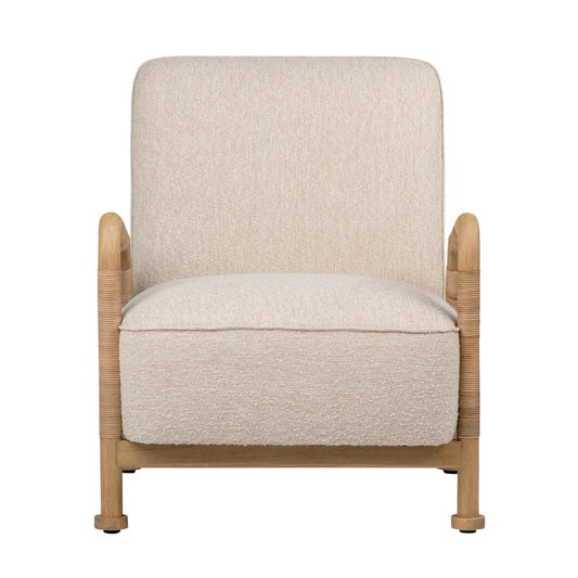 Henry & Mason - Sylvester Ratan Wrapped Mindi Wood Occasional Chair in Ivory Performance Fabric - DV7121 veiw 2