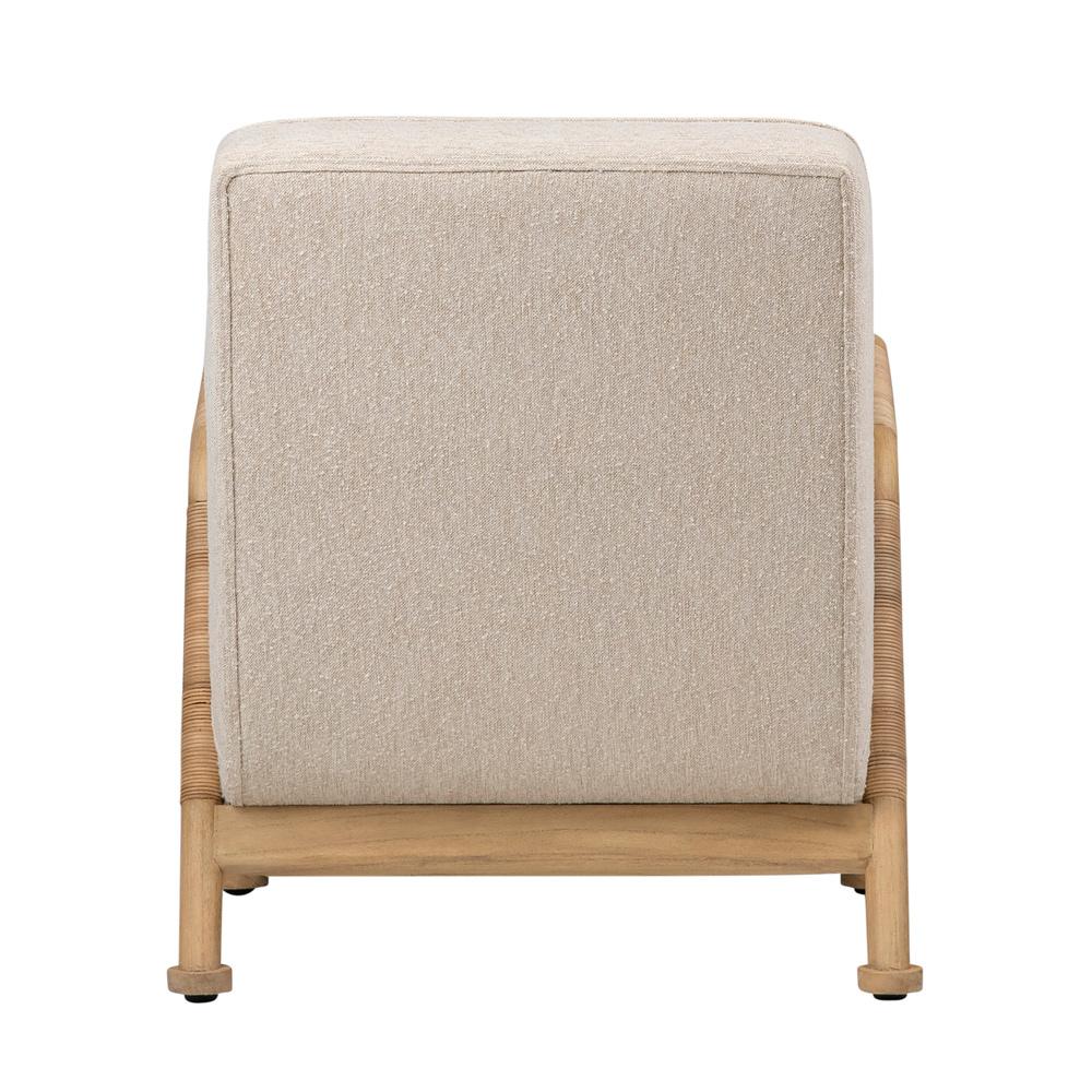 Henry & Mason - Sylvester Ratan Wrapped Mindi Wood Occasional Chair in Ivory Performance Fabric - DV7121 veiw 4