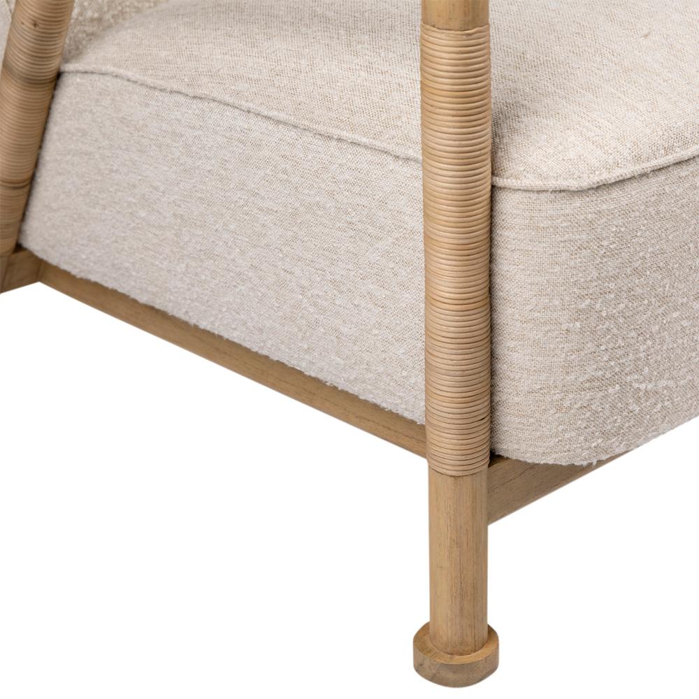 Henry & Mason - Sylvester Ratan Wrapped Mindi Wood Occasional Chair in Ivory Performance Fabric - DV7121 veiw 5
