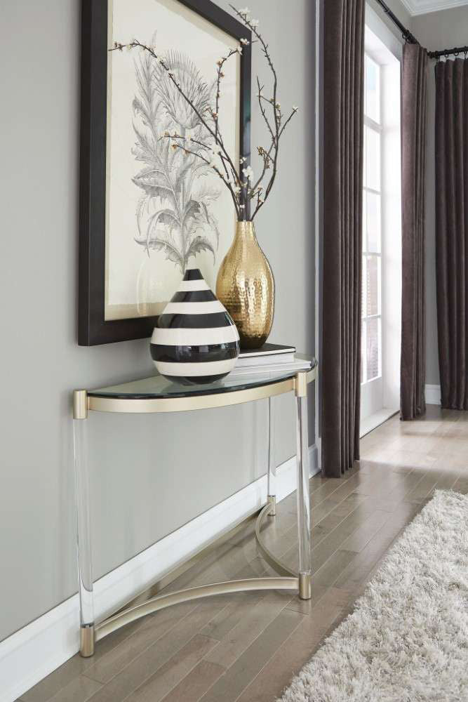Henry & Mason - Tallis Demilune Sofa Table in Platinum - AFA00548 view 8