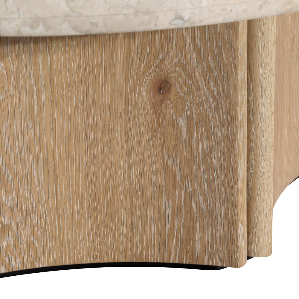 Henry & Mason - Tampago Natural Oak Wood Coffee Table With Cream Marble Top - DV7632 veiw 3