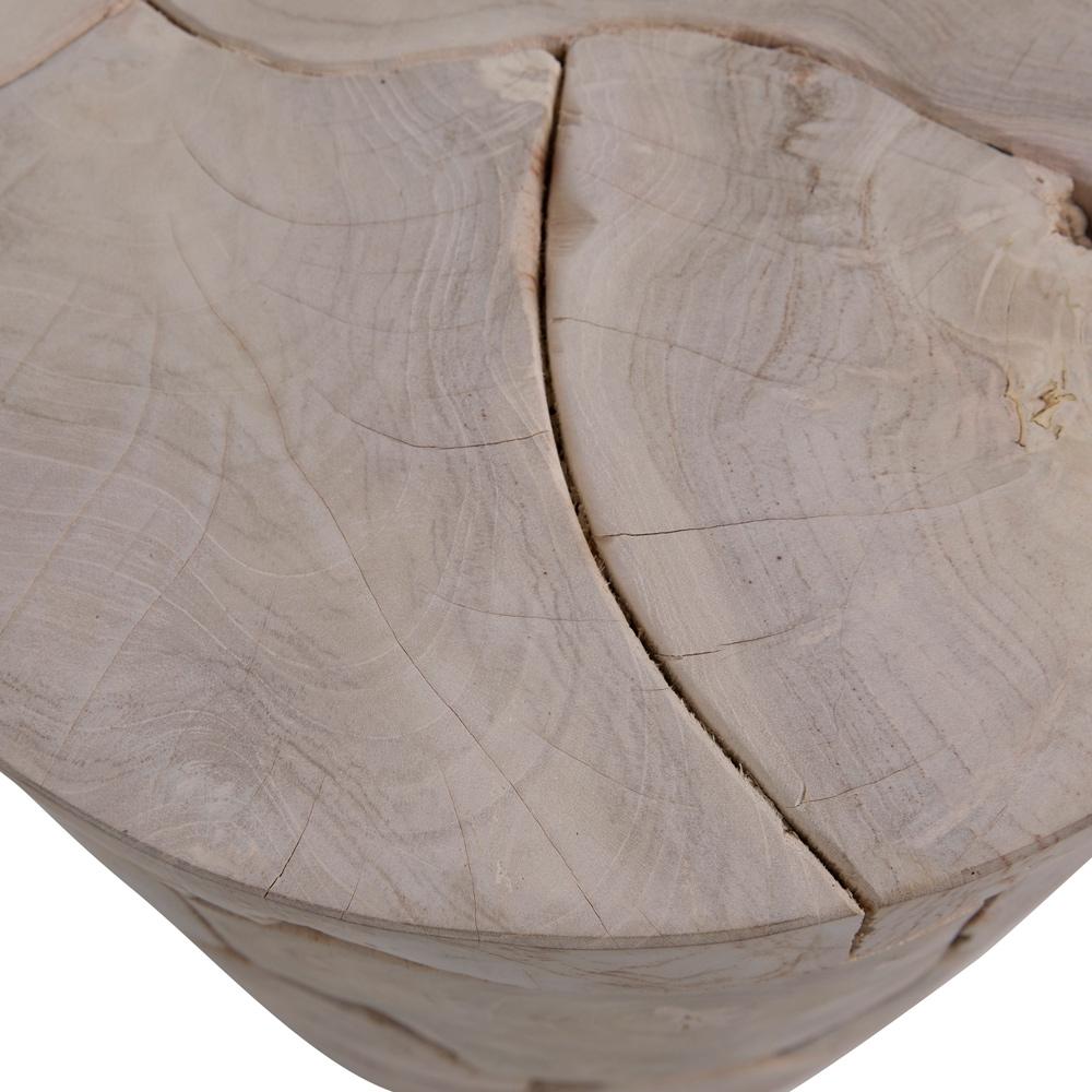 Henry & Mason - Tanzie Round Bleached Teak Wood Side Table - DV7882 veiw 3