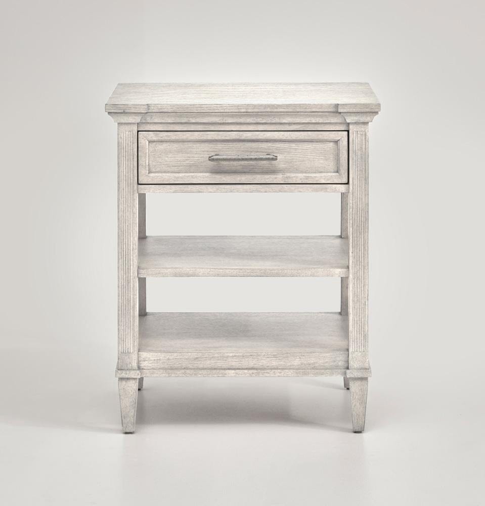 Henry & Mason - TaupeSilv Blend Open Nightstand - AFA00654 view 2