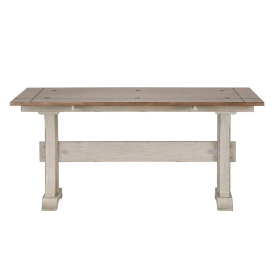 Henry & Mason - The Grange Modern Grange Flip Lid Sofa Table in Antique White with Chestnut Tops - AFA03331 view 1