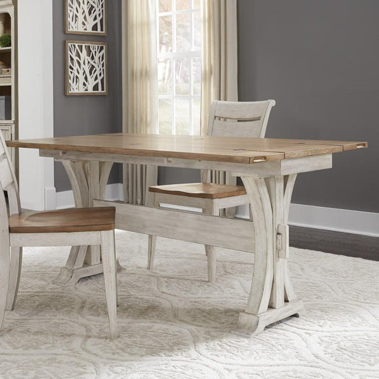 Henry & Mason - The Grange Modern Grange Flip Lid Sofa Table in Antique White with Chestnut Tops - AFA03331 view 2
