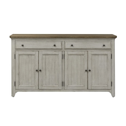 Henry & Mason - The Grange Modern Grange Server in Antique White with Chestnut Tops - AFA03337 view 1