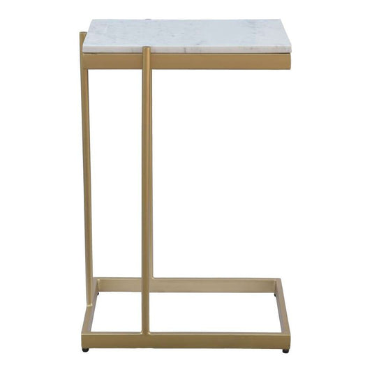 Henry & Mason - Thea Table with White Marble Top - THE-840-WHI-SD veiw 1