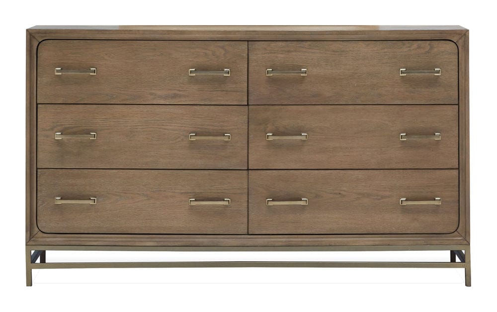 Henry & Mason  -  Thistledown Belgian Wheat And Coffee Bean Double Drawer Dresser With Landscape Mirror  - AFA01054 view 4