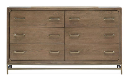 Henry & Mason  -  Thistledown Belgian Wheat And Coffee Bean Double Drawer Dresser With Landscape Mirror  - AFA01054 view 4