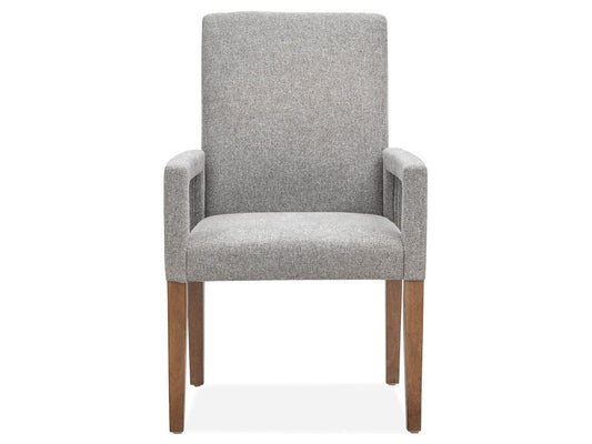 Henry & Mason  -  Thistledown Belgian Wheat Grey Upholstered Arm Chair (Set of 2)  - AFA01058 view 2