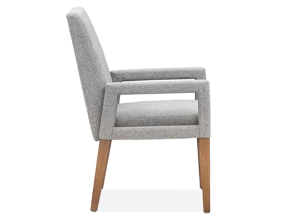 Henry & Mason  -  Thistledown Belgian Wheat Grey Upholstered Arm Chair (Set of 2)  - AFA01058 view 3