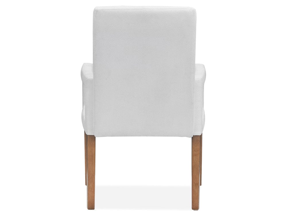 Henry & Mason  -  Thistledown Belgian Wheat White Upholstered Arm Chair (Set of 2)  - AFA01065 view 5