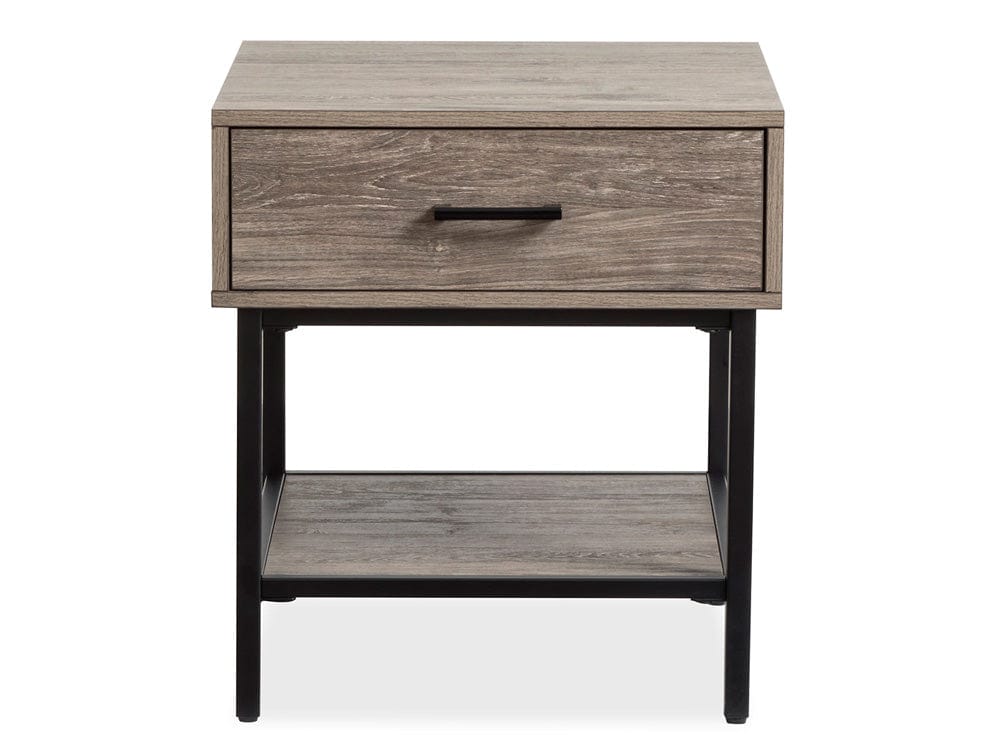 Henry & Mason  -  Thornley Whitetail Brown And Smoke Glass Rectangular End Table  - AFA00948 view 2