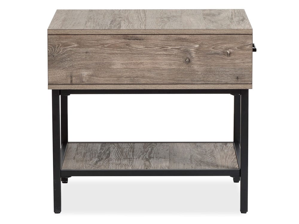 Henry & Mason  -  Thornley Whitetail Brown And Smoke Glass Rectangular End Table  - AFA00948 view 3