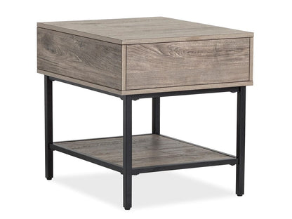 Henry & Mason  -  Thornley Whitetail Brown And Smoke Glass Rectangular End Table  - AFA00948 view 4