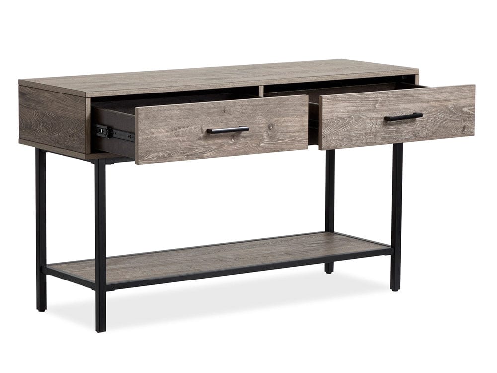 Henry & Mason  -  Thornley Whitetail Brown And Smoke Glass Rectangular Sofa Table  - AFA00949 view 6