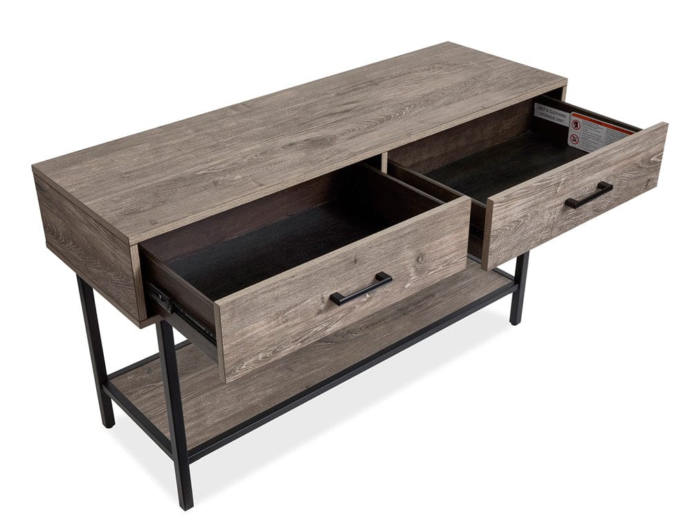 Henry & Mason  -  Thornley Whitetail Brown And Smoke Glass Rectangular Sofa Table  - AFA00949 view 7