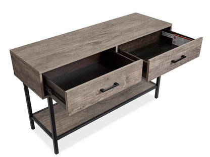 Henry & Mason  -  Thornley Whitetail Brown And Smoke Glass Rectangular Sofa Table  - AFA00949 view 7