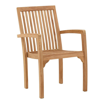 Henry & Mason - Thorpe Natural Teak Wood Outdoor Arm Chair - DV7022 veiw 1