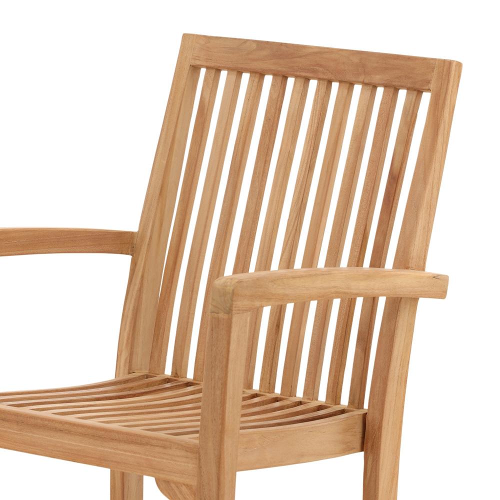 Henry & Mason - Thorpe Natural Teak Wood Outdoor Arm Chair - DV7022 veiw 2