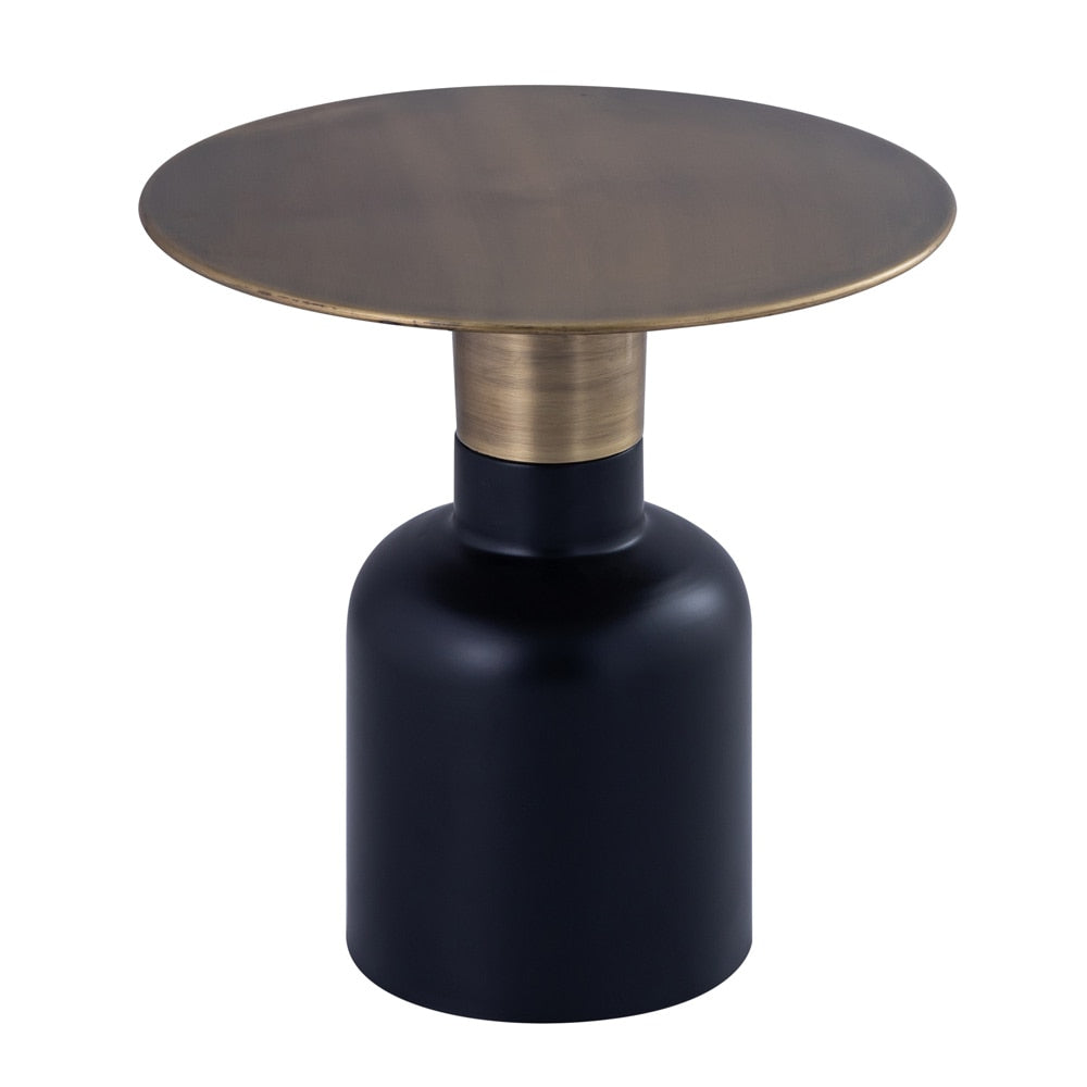 Henry & Mason - Toyac 17.5in Steel End Table in Antique Brass - DV7835 veiw 1