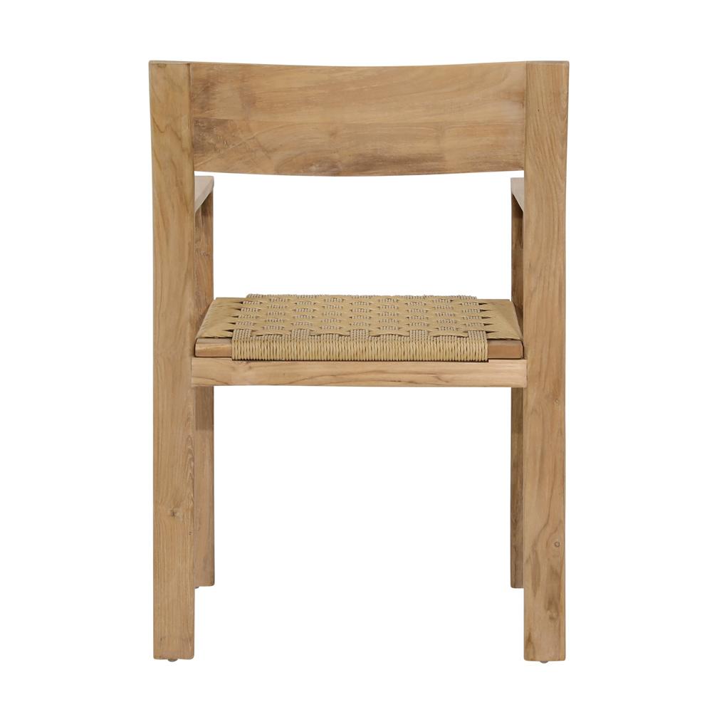 Henry & Mason - Trask Natural Teak and Wicker Outdoor Dining Chair - DV7670 veiw 4