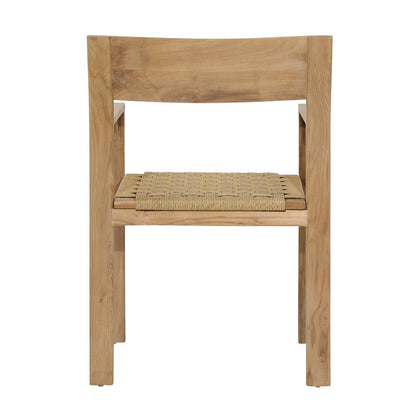 Henry & Mason - Trask Natural Teak and Wicker Outdoor Dining Chair - DV7670 veiw 4