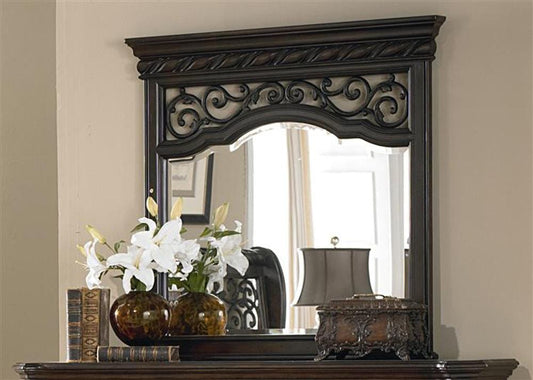 Henry & Mason - Trellis Court Landscape Mirror in Brownstone - AFA03052 view 1
