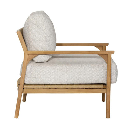 Henry & Mason - Trevi Teak Wood Outdoor Occasional Chair in Taupe Olefin - DV7668 veiw 3