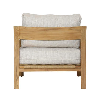 Henry & Mason - Trevi Teak Wood Outdoor Occasional Chair in Taupe Olefin - DV7668 veiw 4