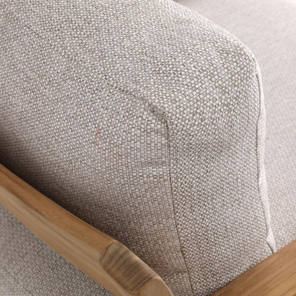 Henry & Mason - Trevi Teak Wood Outdoor Occasional Chair in Taupe Olefin - DV7668 veiw 5