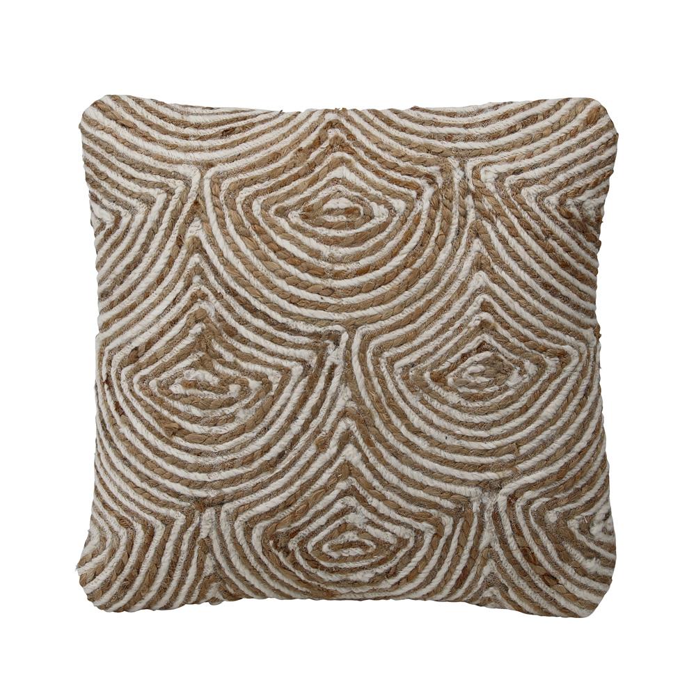 Henry & Mason - Trinity Handwoven Wool and Jute Throw Pillow in Beige - DV7572 veiw 1
