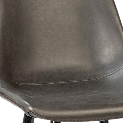Henry & Mason - Tripoli Black Iron and Gray Faux Leather Counter Stool - DV7133 veiw 3