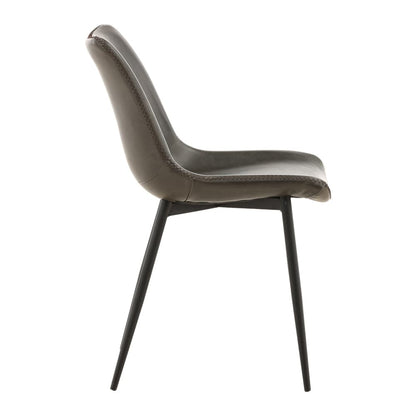 Henry & Mason - Tripoli Black Iron and Gray Faux Leather Dining Chair - DV7132 veiw 3