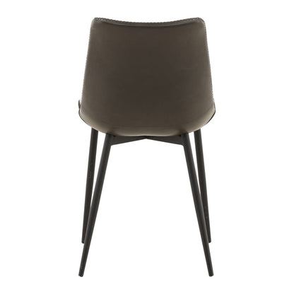 Henry & Mason - Tripoli Black Iron and Gray Faux Leather Dining Chair - DV7132 veiw 4