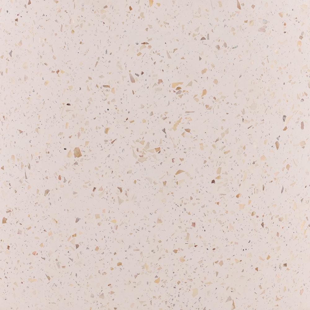 Henry & Mason - Trish 19.5in Round Lightweight Concrete Outdoor End Table in Ivory - DV7305 veiw 2